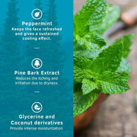 Ustraa Face Wash - Mint Cool - For Dry to Normal Skin - 200g | Reduces Moisture Loss | Removes Dirt & Dead Skin | with Pine Bark & Peppermint | NO SLS, NO PARABEN