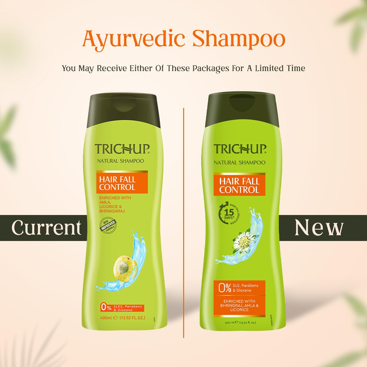 Trichup Hair Fall Control Herbal Hair Shampoo (400 ml) (Pack of 2)
