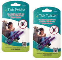 00100-PR Double, Purple, Two Sets Tick Remover Small and Large, 2 Pack