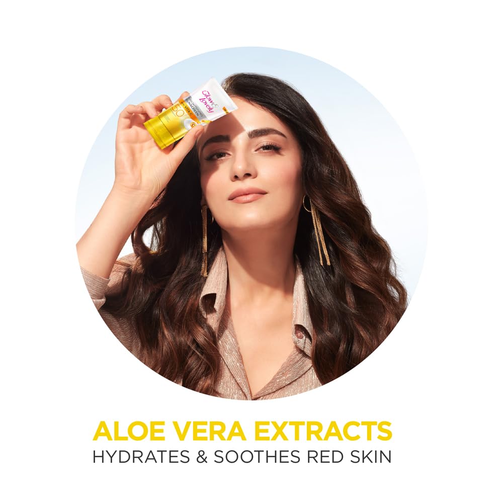 Glow and lovely Brightening Sunscreen SPF 50 | Vita C | PA ++++ |Light weight | Non sticky | No White Cast | 50g