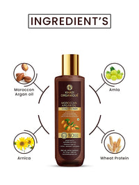 Khadi Organique Moroccan Argan Oil Hair Conditioner For Frizz Control & Extra Smooth and Shiny Hair (Pack of 2) 400 ml