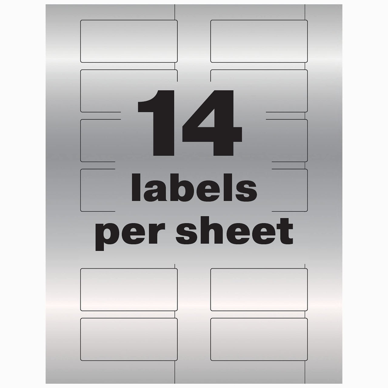 Avery Metallic Asset Tag Labels, 1-1/4 x 2-3/4", Laser Printable Tags, 112 Waterproof Labels (61528) 1-1/4" x 2-3/4"