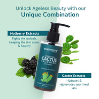 Evermore Mexican Cactus Facewash 150ml | For Summers | Deep Cleansing, Hydrating, Oil Control | Cactus & Mulberry Extracts | For All Skin Types - (Pack of 1)