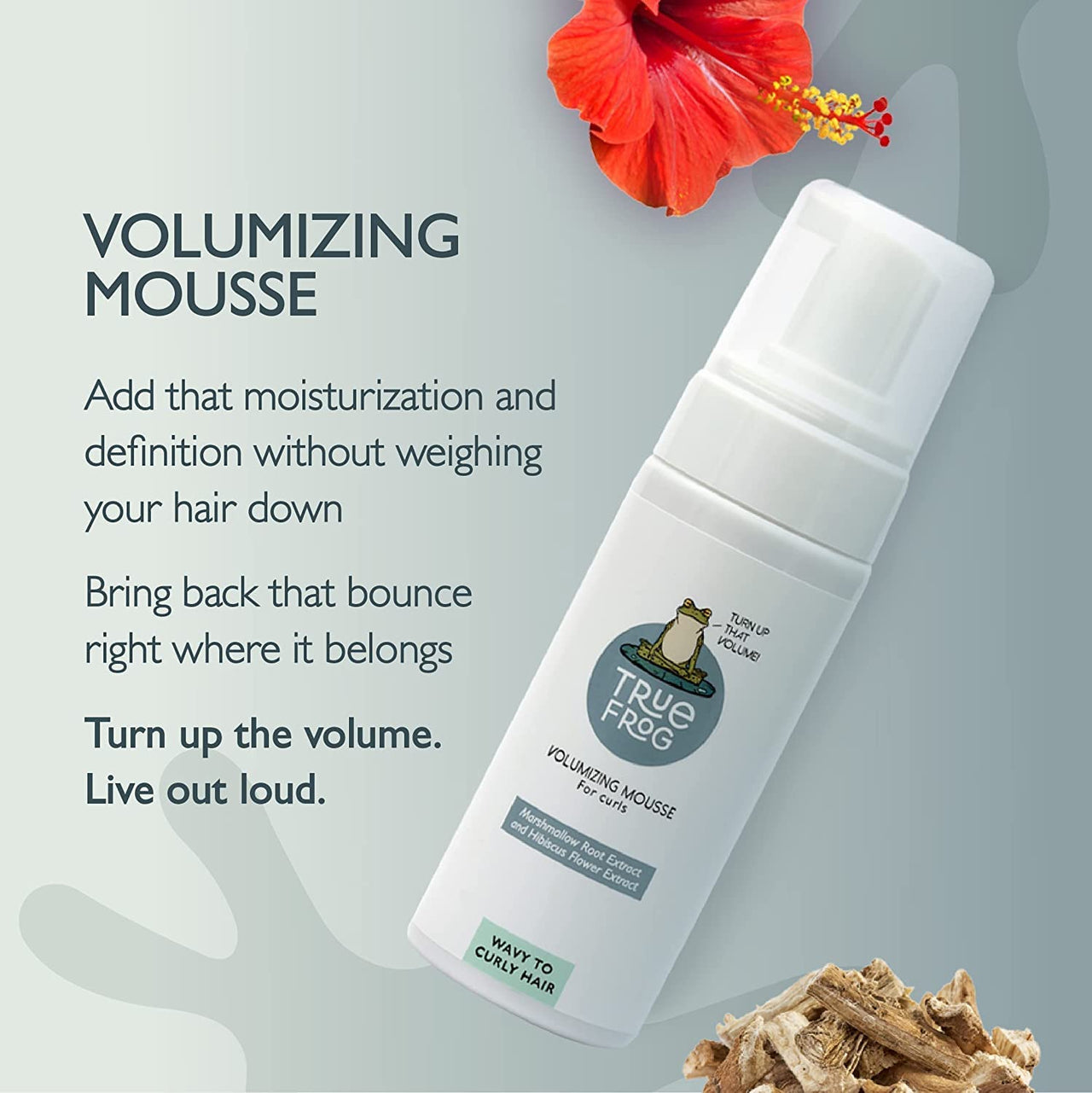 TRue FRoG Leave-in Conditioner - 200g and Volumizing Hair Mousse- 150ml For Moisturization and Definition, with Boabab Oil and Hibiscus Extract For Curly and Wavy Hair (Combo Pack of 2)