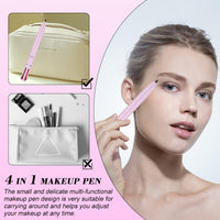 EBIZ HIVE 4in1 Makeup Pen Eye Liner Lip Liner Highlighter Eyebrow Liner All in One Makeup Pencil Waterproof Lip Color Magic Color Changing Lipstick Makeup Beauty Tool For Women For Travel.