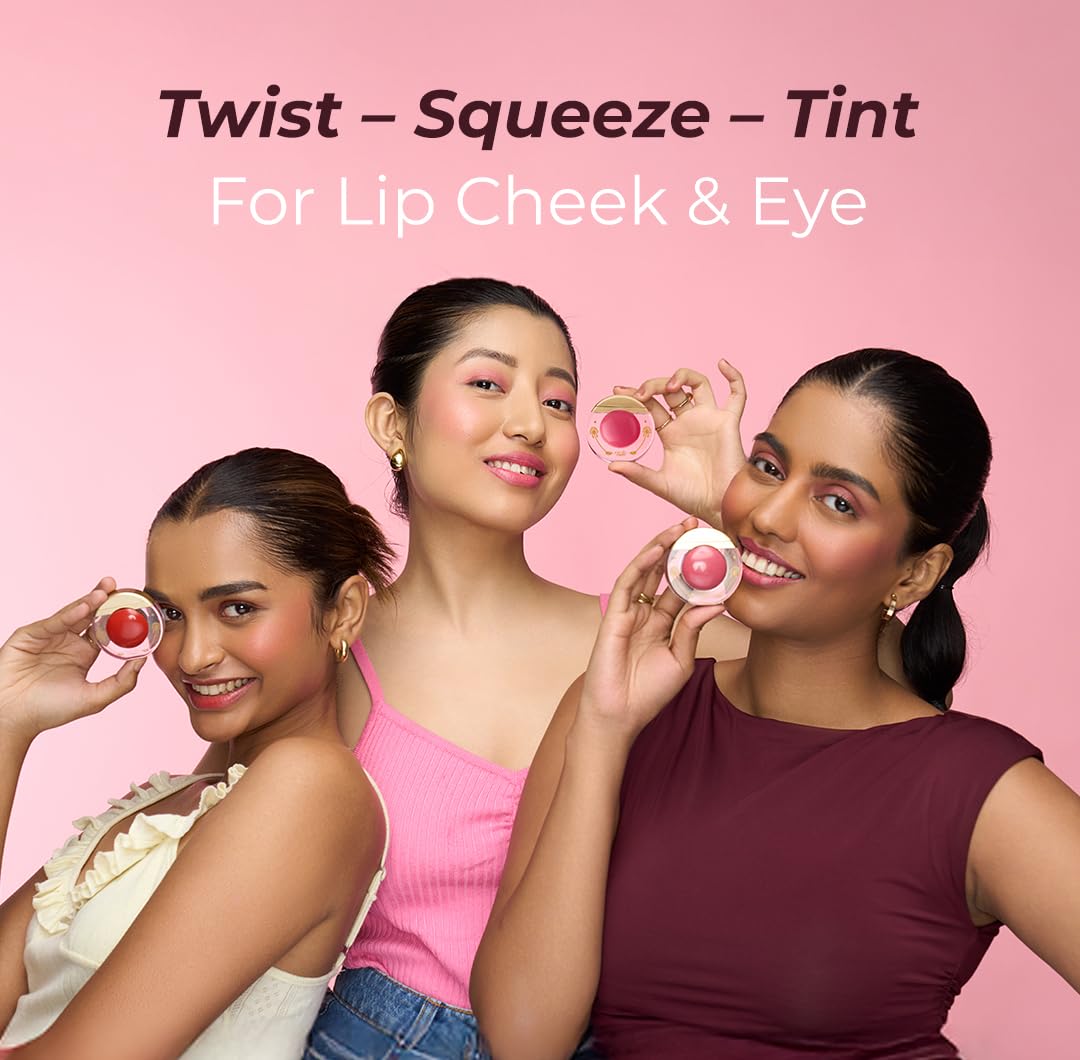 LoveChild Masaba Quench Tint, 3-in-1 Lip, Cheek & Eye Tint, Brown Bite (Nude Brown) Hydrating, Multipurpose Makeup, Lightweight, Blendable Color with Niacinamide & Hyaluronic Acid, 12 g