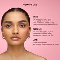 LoveChild Masaba Quench Tint, 3-in-1 Lip, Cheek & Eye Tint, Brown Bite (Nude Brown) Hydrating, Multipurpose Makeup, Lightweight, Blendable Color with Niacinamide & Hyaluronic Acid, 12 g