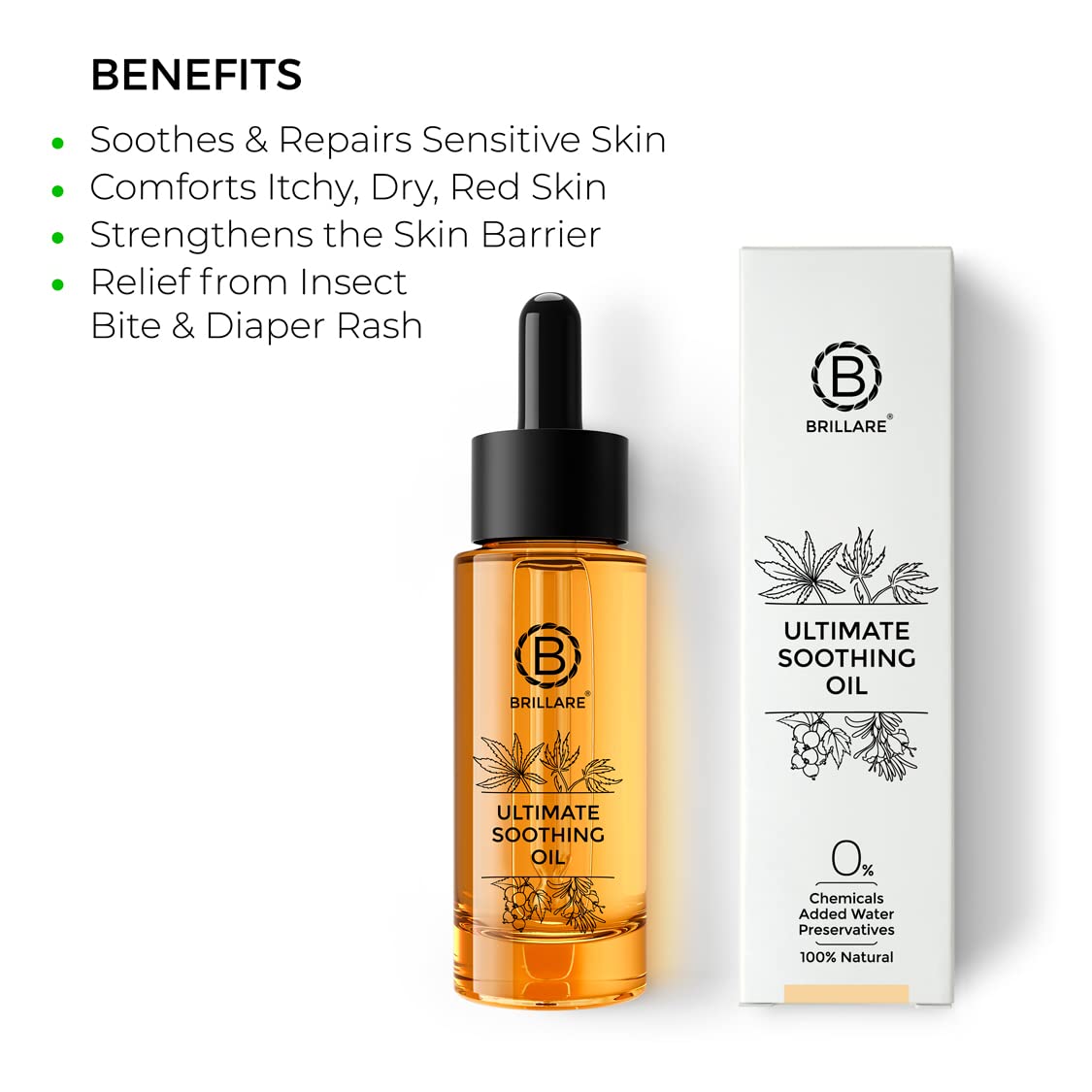 Brillare Ultimate Soothing Oil, 100% Natural Body Oil, Rosemary (30 ML), Zero Chemicals