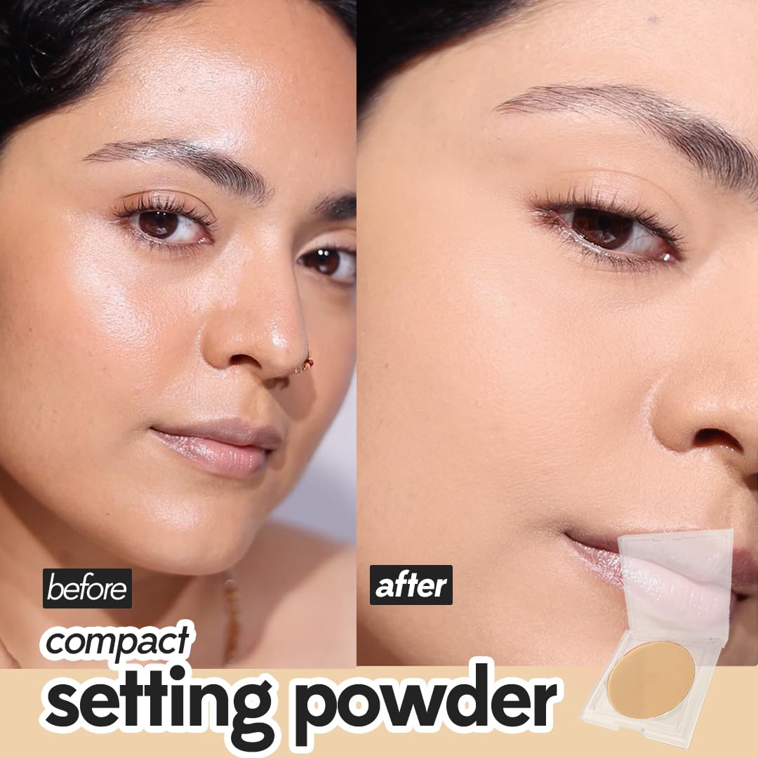 Ruby's Organics Compact Setting Powder- Matte Finish Poreless with SPF for Women All Skin Types, Face Makeup, Controls Oil, Conceals & Radiant Skin, Natural, Cruelty, Vegan & Paraben Free - Shade SP4, 9g