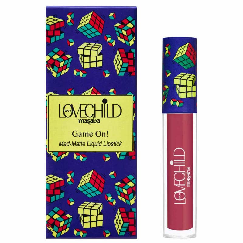 LoveChild Masaba Game On! - I Claim - Mad Matte Liquid Lipstick, Raspberry-Jam Pink Velvet Smooth, Non-Sticky, Hydrating & Moisturising, Lipsticks For All Skin Tones, 5Ml
