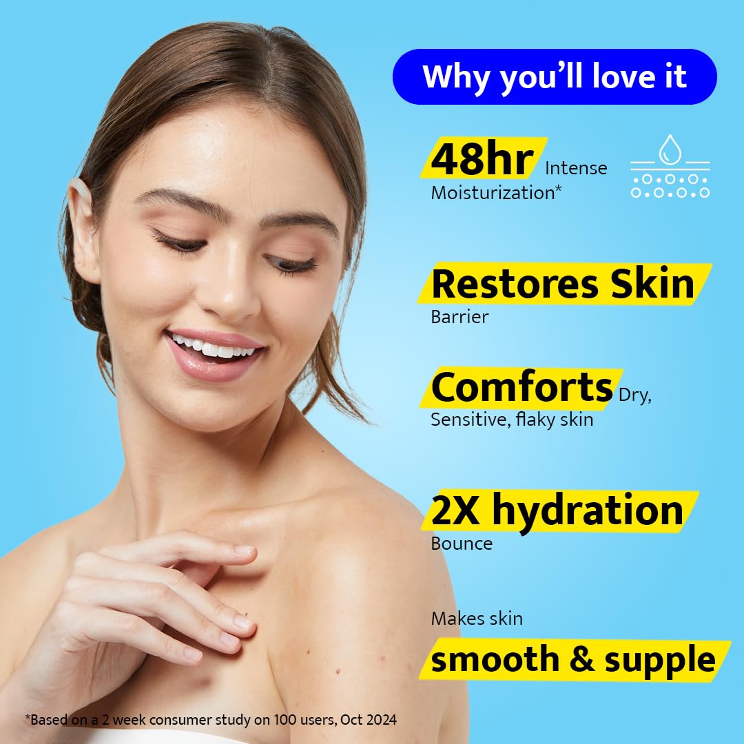 Peach & Musk Ceramide Moisturizer with 2% Pentavitin, Aloe Vera and Shea Butter Restores Skin's Moisture, Barrier Repair Cream, Paraben & SLS Free, 48-Hour Hydration, Non-Greasy, For All Skin Types - 200g