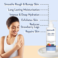 WishCare De-Tan Combo - AHA BHA Body Lotion & SPF50 Sunscreen Lotion 200ml Each