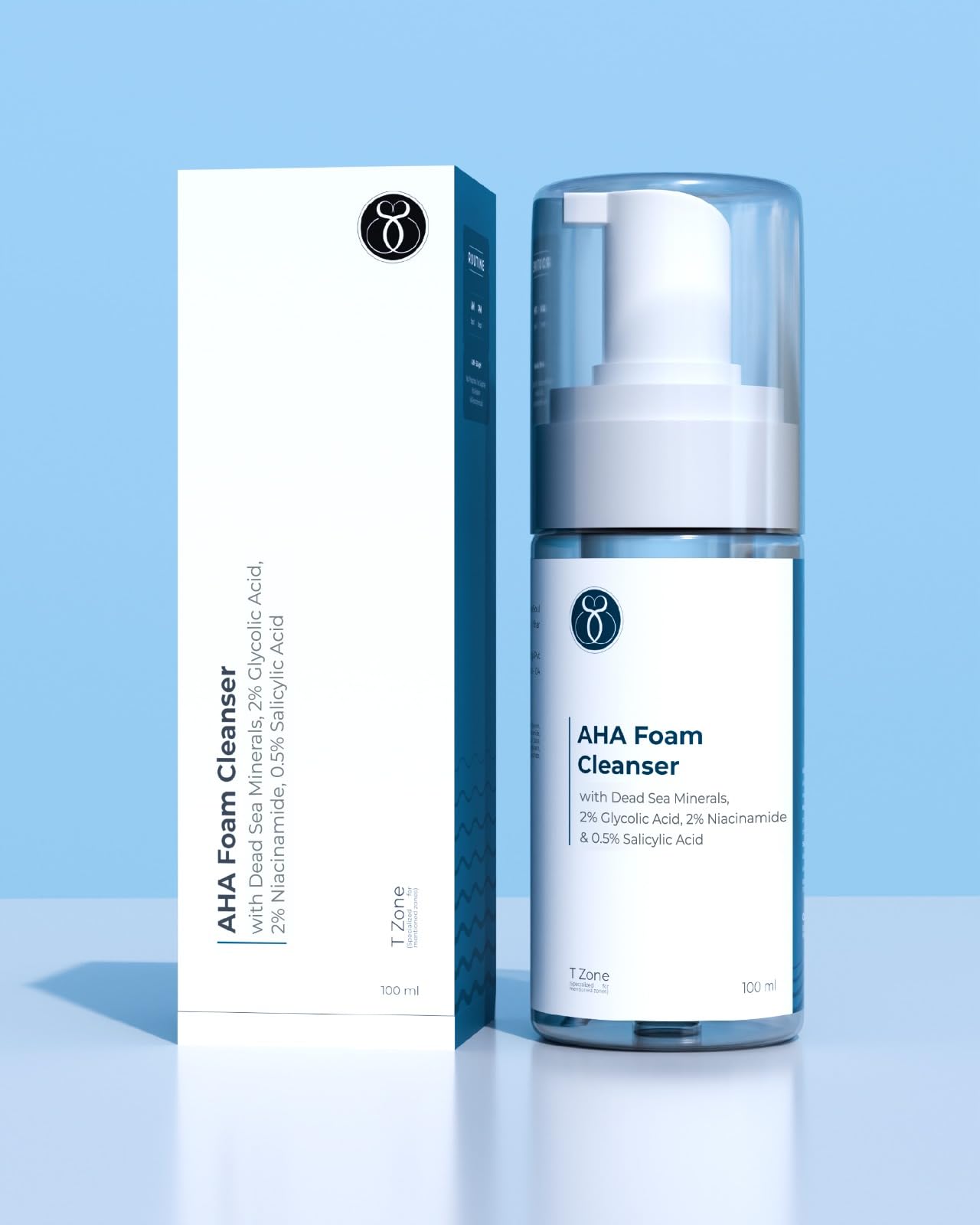 SEASOUL AHA Foam Cleanser - 100ml | Acne Control & Skin Brightening Face Wash | Enriched with Glycolic Acid, Salicylic Acid, Niacinamide & Dead Sea Minerals | All Skin Types