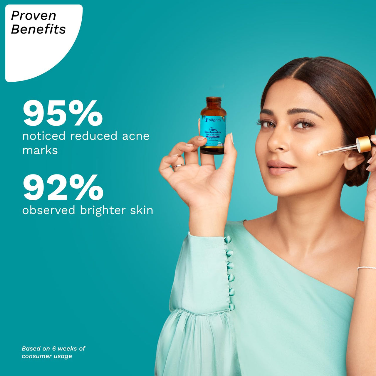 Pilgrim 10% Niacinamide Serum For Acne Marks | Niacinamide Serum For Oily Skin | Fades Blemishes & Dark Spots | Oil Control | Brightens & Evens Skin Tone | Korean Skincare | All Skin Types | Women & Men | 30ml |