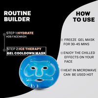 HOUSE OF BEAUTY Gel Face Mask With Adjustable Strap - Reusable Hot And Cold Compress Cryo Therapy At Home Ice Facial Mask For Puffy Eyes, Dark Circles And Stress - (Blue), (1 Count)