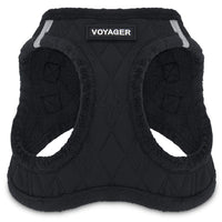 Voyager Step-In Plush Dog Harness – Soft Plush, Step In Vest Harness for Small and Medium Dogs by Best Pet Supplies - Harness (Black Plush), M (Chest: 16 - 18