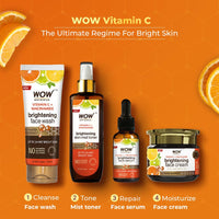 WOW Skin Science Brightening Vitamin C Face Wash - No Parabens, Sulphate, Silicones & Color - Pack of 2 - Net Vol 200mL