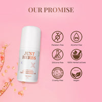 Just Herbs Under Arm Roll On for Women Floral Fiesta Long Lasting and Refreshing Women Deodorant - 50 ml