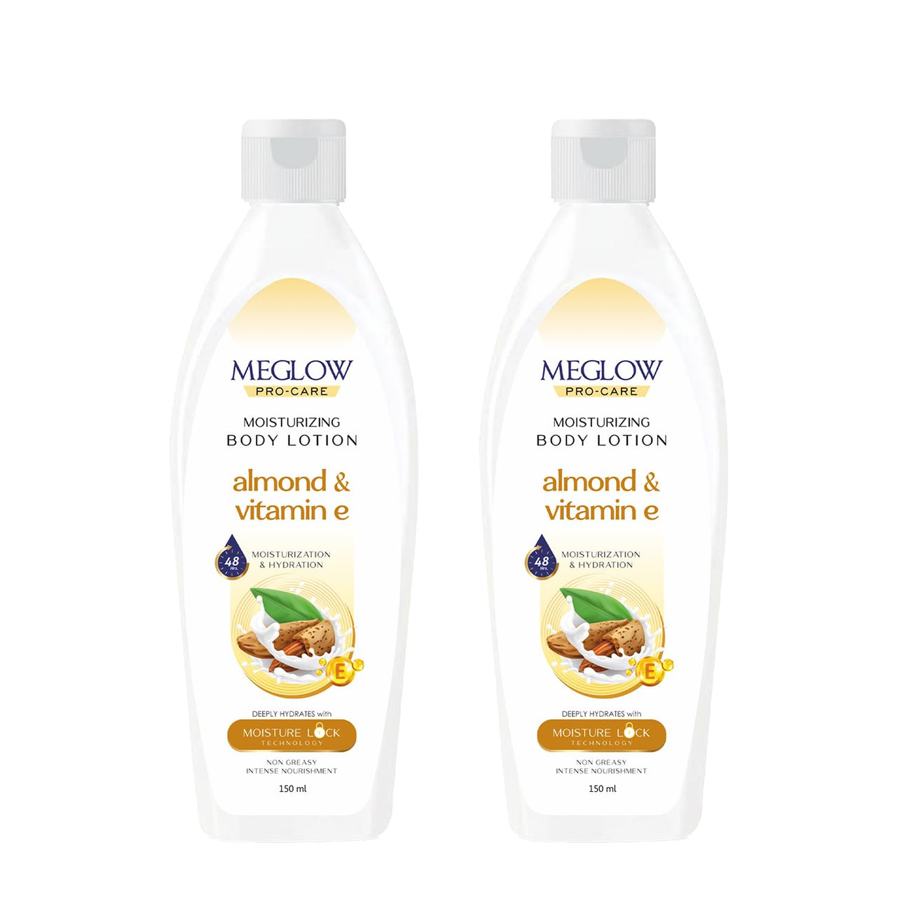 Meglow Pro-Care Moisturizing Body Lotion | Refreshing Moisturizer for Women & Men | Hydrating Lotion for All Skin Types -150ml Pack of 2