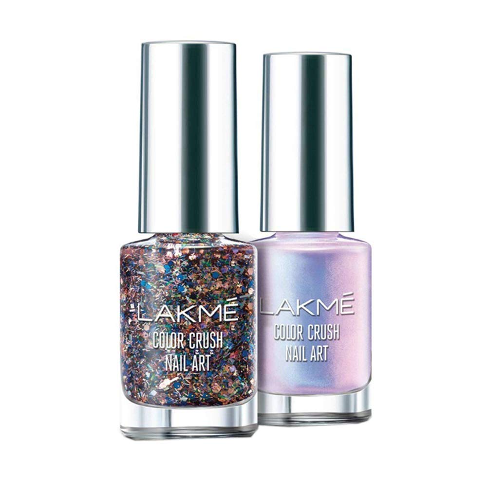Lakmé Color Crush Nailart, M16 Mint Blue, Matte, Glossy Finish, 6 Milliliters