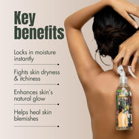 Hibiscus Monkey Velvet Spray Bergamot In Shower Body Moisturizer | Coconut Milk Oil, Bergamot |Moisturizes, Reduces Dryness, Soothes KP|All Natural |Lightweight, Non-Sticky|Dermatologist Tested|250 ML
