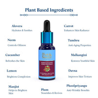 Blue Nectar Manjistha Vitamin C Face Serum for Anti Wrinkle Skin Firming Advanced Anti Aging Formula with Power of Vit C & E (13 Herbs, 30ml)