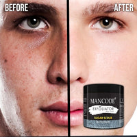 Mancode Multi-Vitamin Sugar Scrub for Face & Body for Tan Removal Exfoliating Detan Scrubs for Glowing Soft & Smooth Skin Removes Tan, Blackheads and Dirt For Men & Women 125gm.