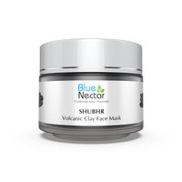 Blue Nectar Volcanic Face Clay Mask for Pores Tightening | Best Face Mask for Acne Prone Skin | Deep exfoliation with Volcanic Ash | Suitable for Oily & Combination Skin (13 herbs, 50g)