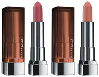 Maybelline New York Color Sensational Creamy Matte Lipstick, 656 Clay Crush, 3.9g and Maybelline New York Color Sensational Creamy Matte Lipstick, 660 Touch of Spice, 3.9g