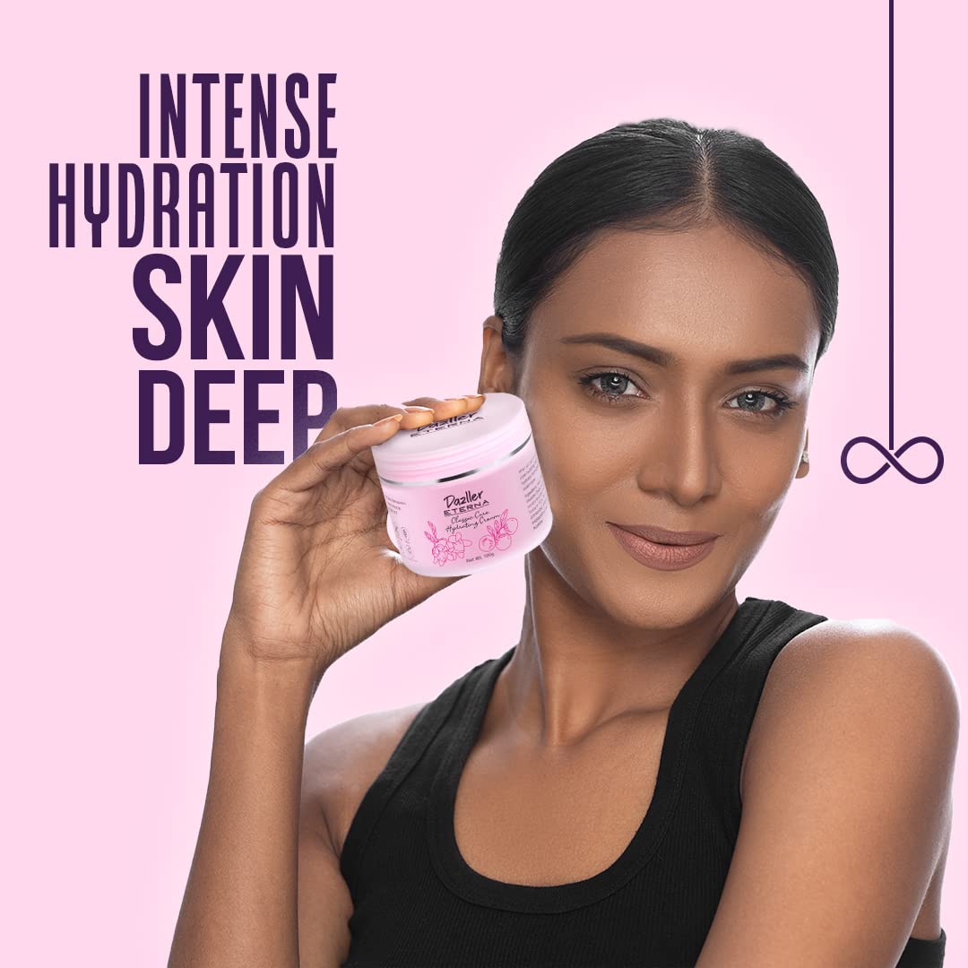 Dazller Eterna Classic Care Hydrating Cream, 100g - Deep nourishment with Vitamin B5 & Vitamin E, Penetrates deep, Absorbs Quick, Intense hydration with Jojoba oil and Kokum butter