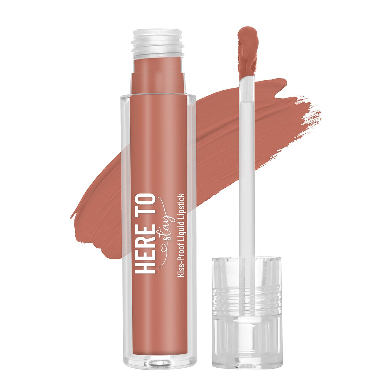 Swiss Beauty Select Here To Stay Liquid Matte Lipstick with Kiss-Proof Formula | Infused with Vitamin E | Non-Transfer, Smudgeproof | 12-18 Hrs Stay | Shade - Nudist Love, 3ml |
