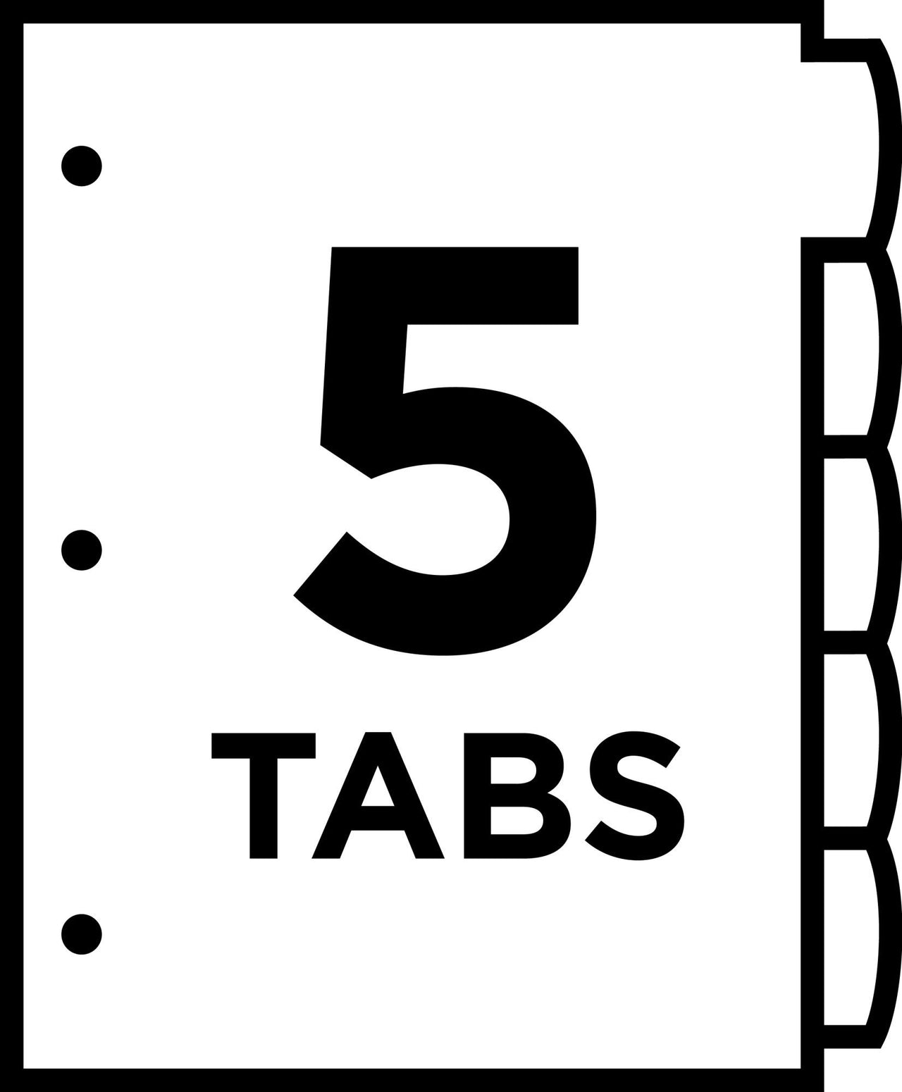 Avery Ultralast Big Tab Plastic Dividers for 3 Ring Binders, 5-Tab Set, Multicolor with White Labels, 1 Set (24900) 5 tab