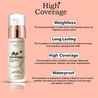 Lakyou Beauty High Coverage Base Foundation | Waterproof | Long Lasting | Light Weight | Shade-01(White Ivory) | Pack Of 2