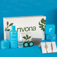 Rivona Naturals Blue and Dew Gift Set | Skincare Gift set of 6 | Created Especially for Birthdays, Anniversaries & All Special Occasions | For Men & Women