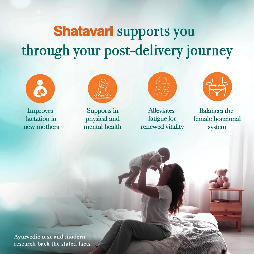 Himalaya Pure Herbs Shatavari Women's  Wellness Tablets, Promotes lactation, White, 60 Count