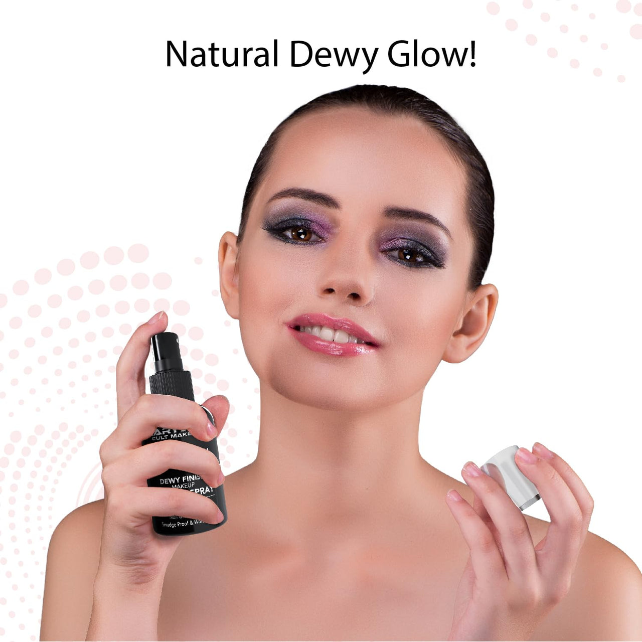 Mary Jo K Fizz & Roll Dewy Finish Makeup Setting Spray, Waterproof, Long Lasting, Non-Greasy, Black