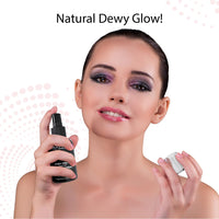 Mary Jo K Fizz & Roll Dewy Finish Makeup Setting Spray, Waterproof, Long Lasting, Non-Greasy, Black