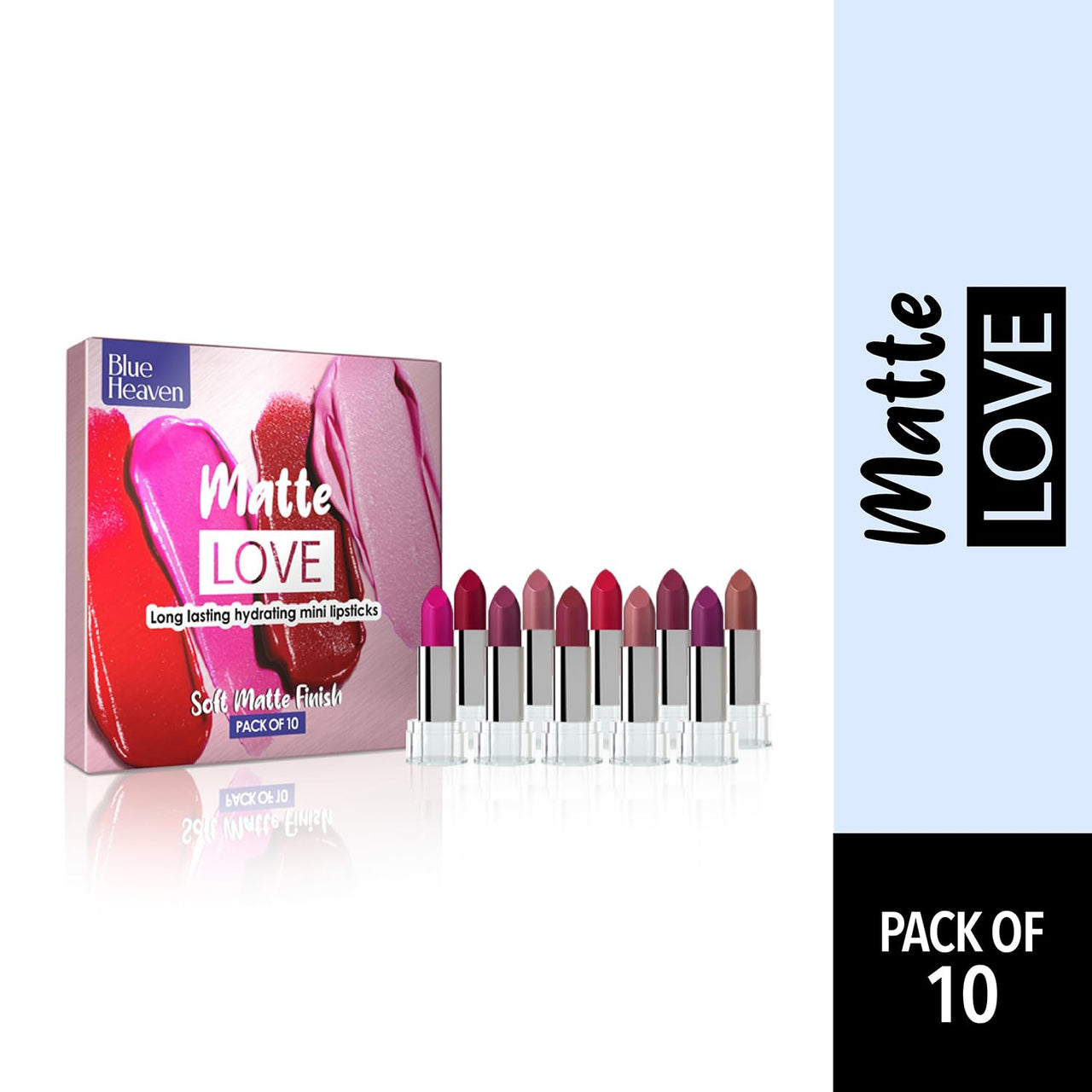 Blue Heaven Matte Love Mini Lipsticks & Lash Twist Mascara Combo, Pack Of 1