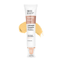 Swiss Beauty Flawless Finish Foundation | Medium Coverage | Lightweight |Oil-Free Formula |Radiant Finish | Shade - Natural, 50gm