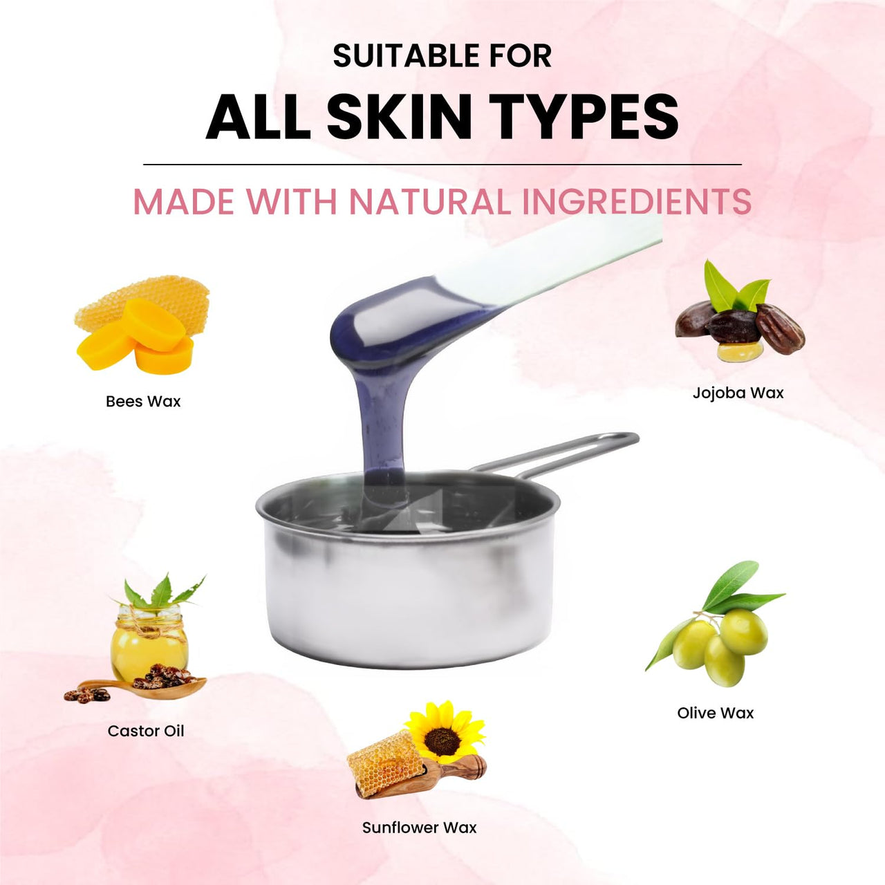 Urban Yog Brazilian Beans Wax, Face Wax/Katori Wax for Women (100g) | India’s 1st Liposoluble Stripless Wax | Pan with Handle & Spatula | Natural Ingredients | For Upper Lips, Chin, Cheeks & Hairline