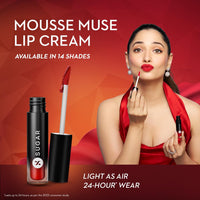 SUGAR Cosmetics Mousse Muse Lip Cream | Lasts 24+ Hrs | Creamy Mousse Lipstick | Waterproof & Smudgeproof | 5ml - 08 Spring Flower