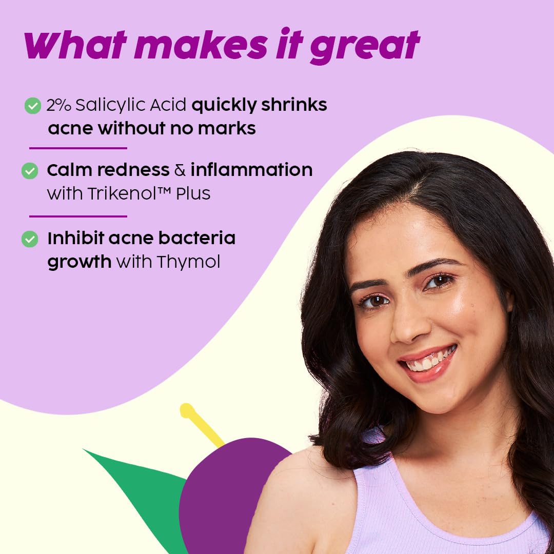The Plant Fix Plix Jamun Acne Spot Corrector Gel For Reducing Active Acne | Day & Night Gel | Controls Oil & Soothes Inflammation | For Men & Women | 15g