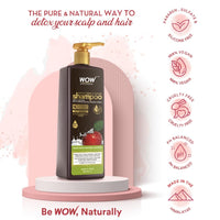 WOW Skin Science Apple Cider Vinegar Shampoo - 1L | Mild Anti-Dandruff Shampoo For Daily Use | Suitable For Men & Women | Balances PH Level | Contains No Sulphates, Parabens or Harmful Chemicals