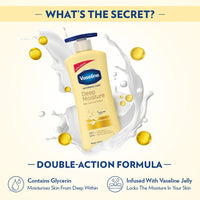 Vaseline Intensive Care Deep Moisture Nourishing Body Lotion 400 ml, Daily Moisturizer for Dry Skin, Gives Non-Greasy, Glowing Skin - For Men & Women (Pack of 2)