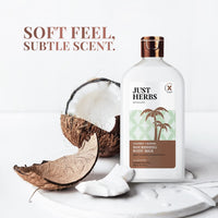 Just Herbs Saffron + Malai Nourishing Body Milk Lotion- 300ml & Just Herbs Body Lotion For Dry Normal & Combination Skin Nourishing Body Milk With Coconut + Almond - 300ml Combo