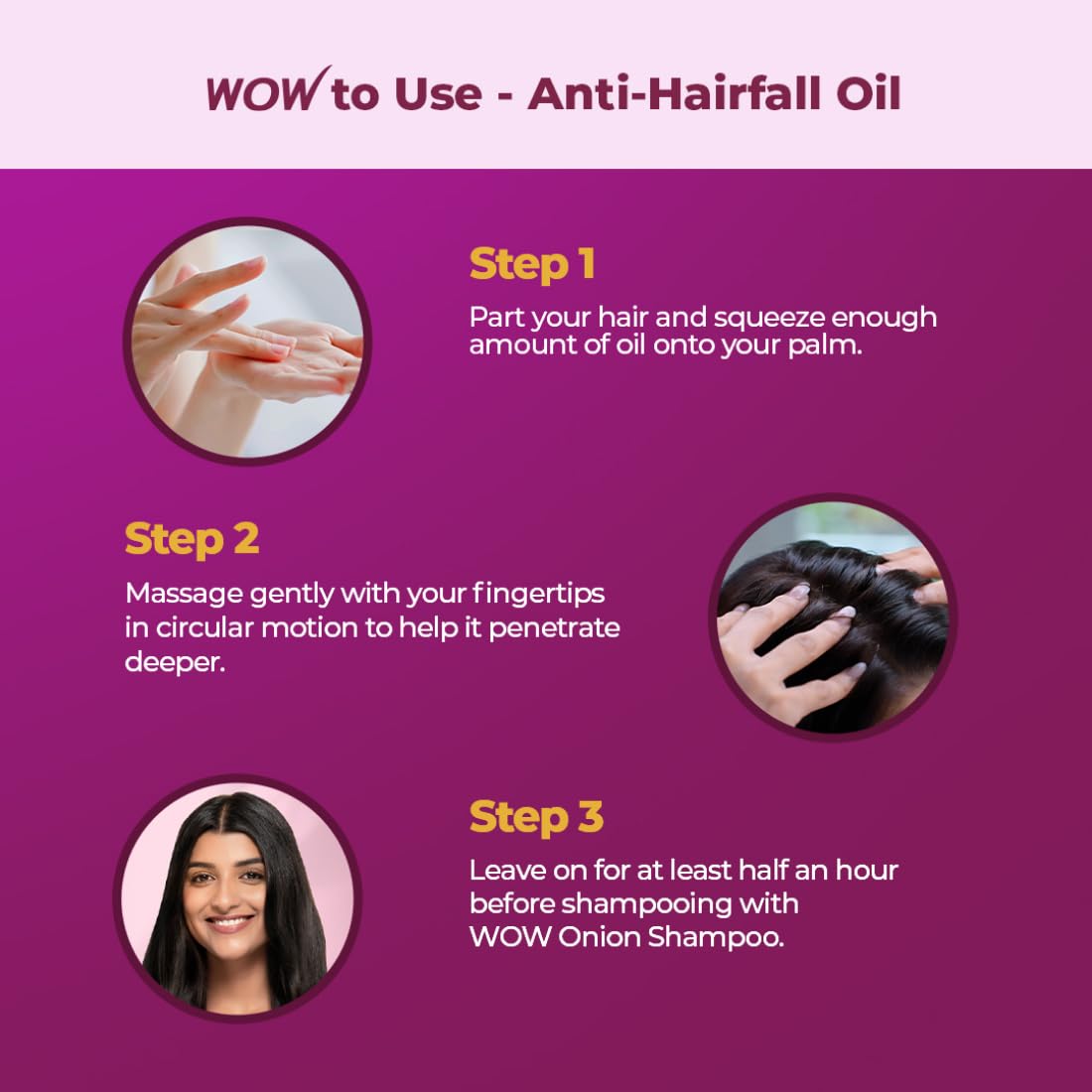 WOW Onion Black Seed Hair Oil - Controls Hair Fall - No Mineral Oil & Silicones - 200mL