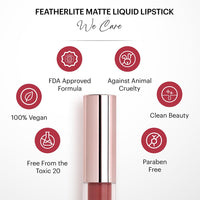 Parul Garg Beauty Featherlite Matte Liquid Lipstick | High-Pigment, Long-Wear & Non-Drying | Lightweight & Transfer-Proof | 100% Vegan & Clean Beauty |Pleasure 27 - Warm-Pink Nude| 2.5ml