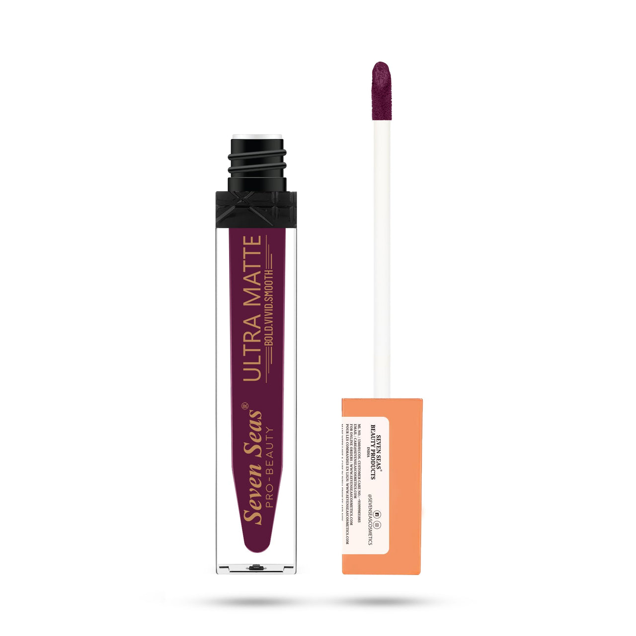 Seven Seas Ultra Smooth Matte Liquid Lipstick Smooth Lip Color, Weightless Finish | Long Lasting Matte Liquid Lipstick for Women (Nightshadz)