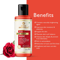 Khadi Organique Rose Natural Face Wash Pack Of 3