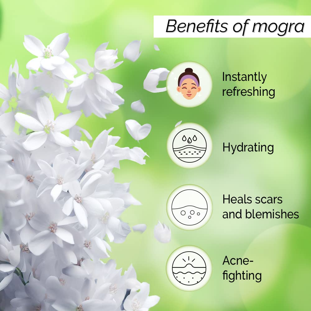 PYOURA pure Jasmine Mogra Face Toner Mist 100 ml, 100% Natural Toner For Healthy Glow & Even Skin Tone, Hydrating Serum Toner For Dry Oily Combination Skin, Natural Jasmine Perfume, Alcohol Free